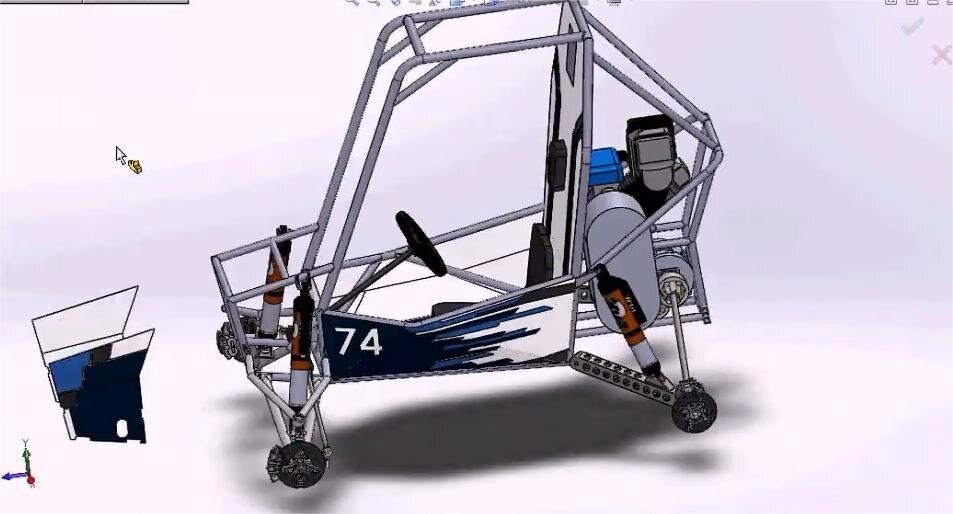在solidworks软件中进行巴哈赛车